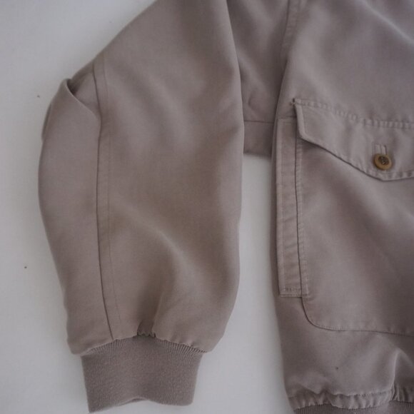 Vintage '90S Cutter And Buck Taupe Citation X Jet Zip Up Bomber Jacket Large - Picture 6 of 9